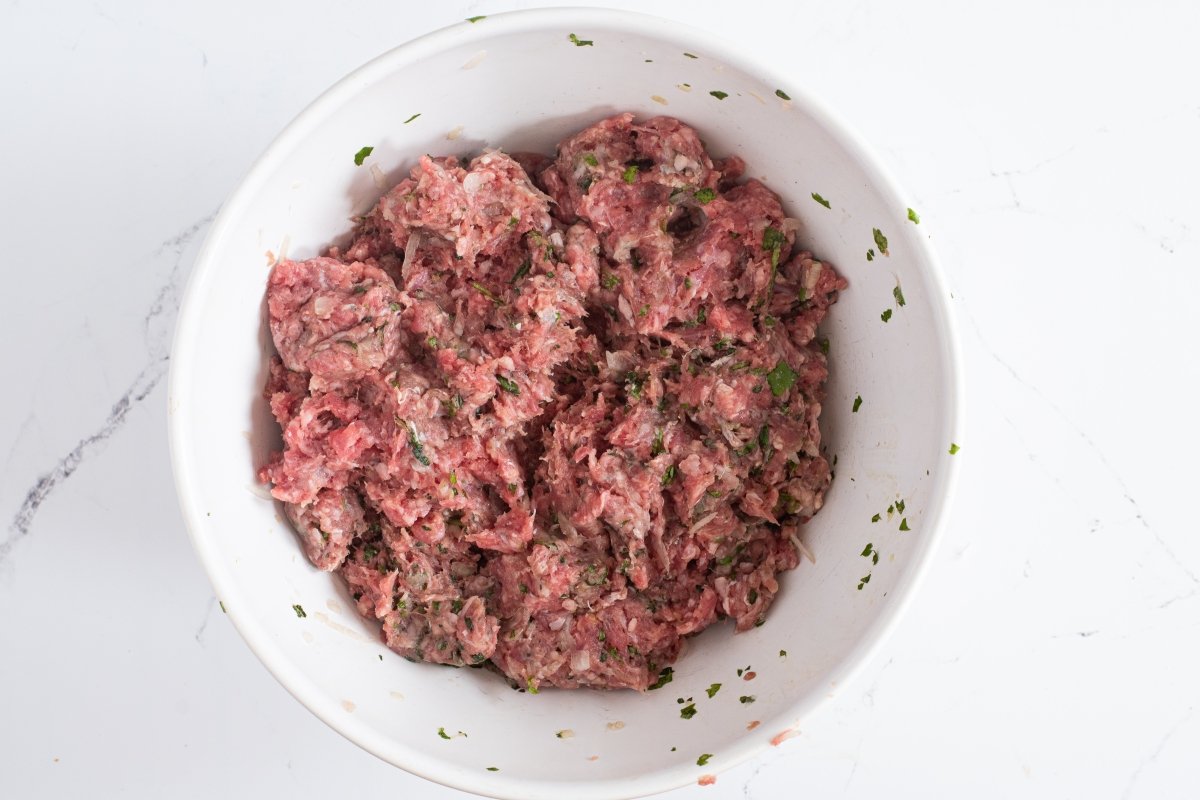 Mezclamos el relleno de los arayes