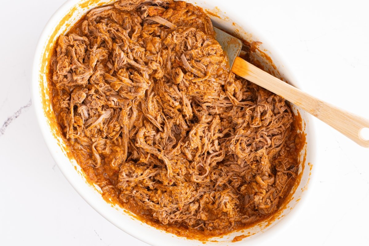 Mezclamos la salsa del pulled beef