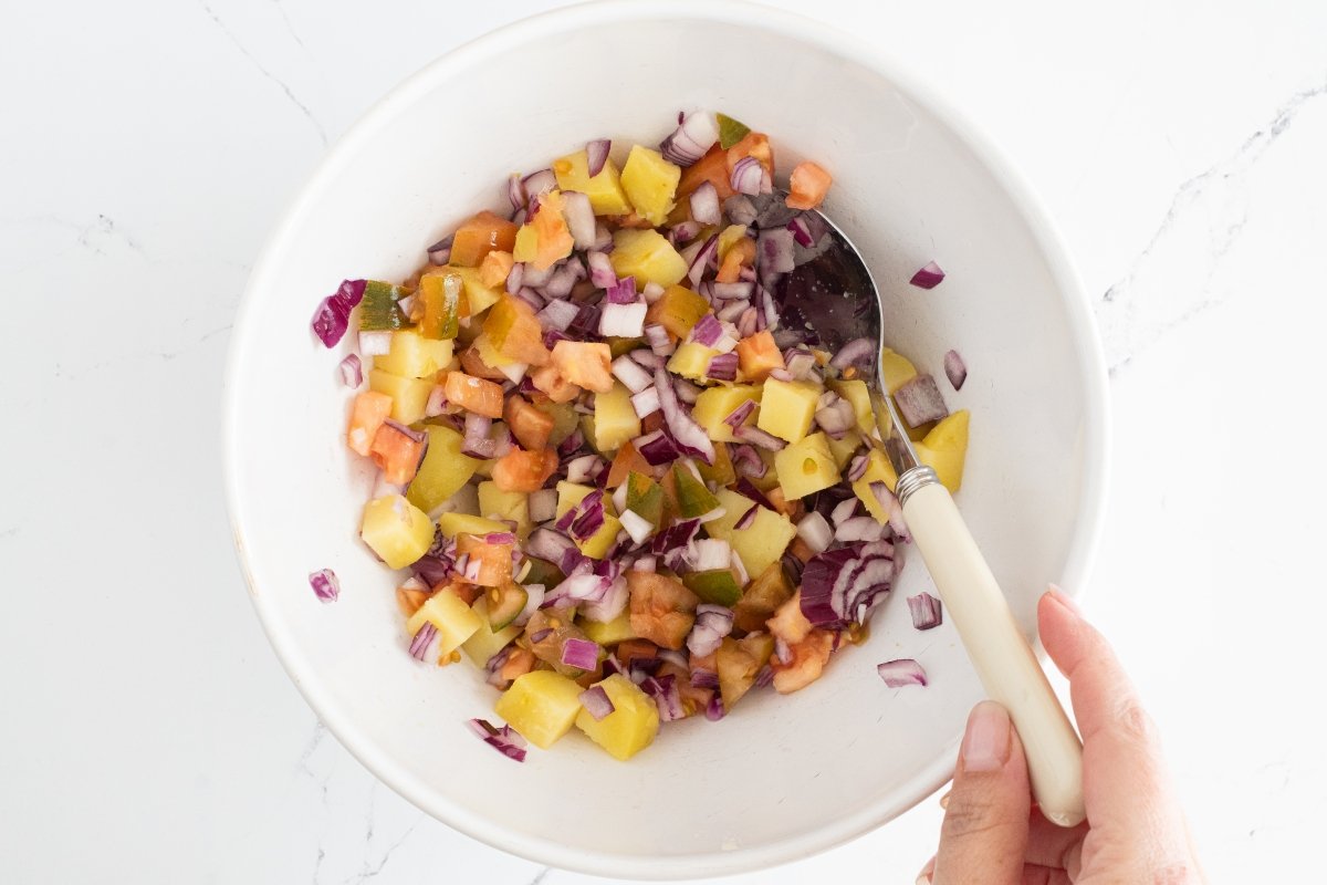 Mezclamos los vegetales
