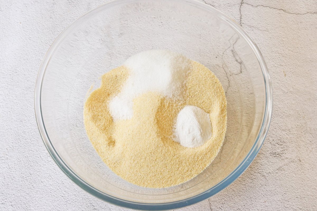 Mezclar los ingredientes secos para la harcha