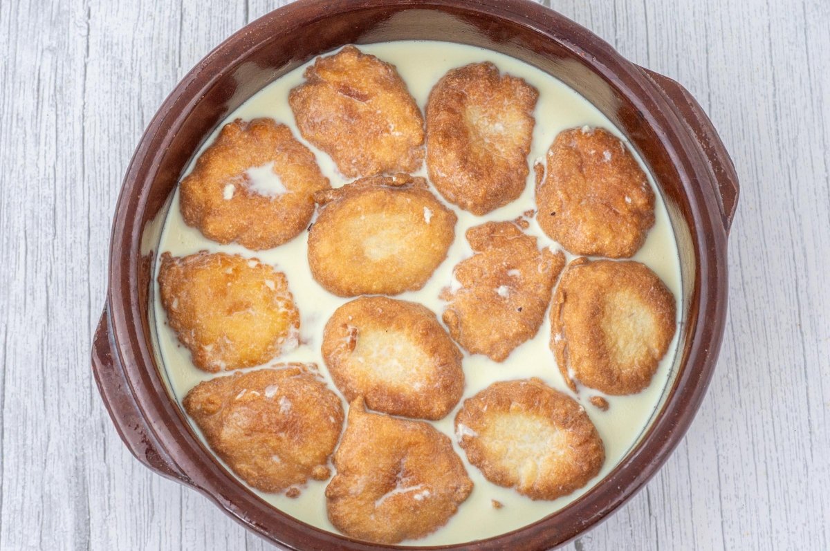 Mezclar los sapillos con la leche