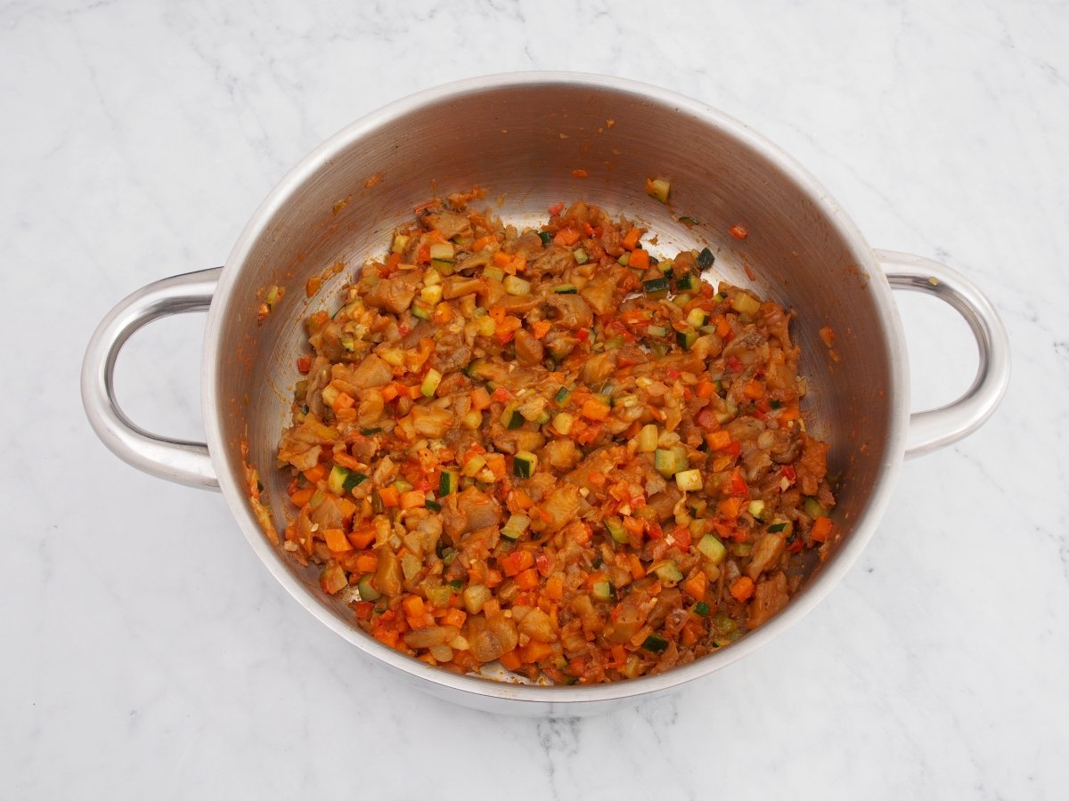 Mezclar quinoa y manzana