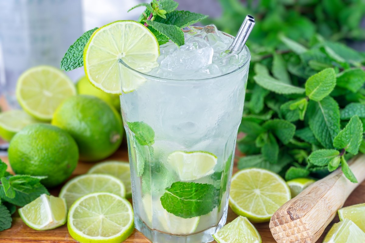 Mojito con azúcar de caña