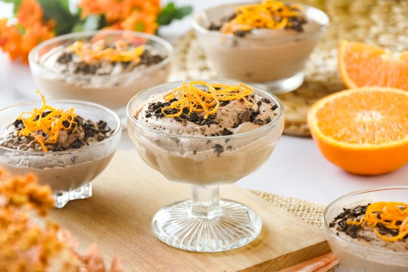 Mousse de chocolate a la naranja