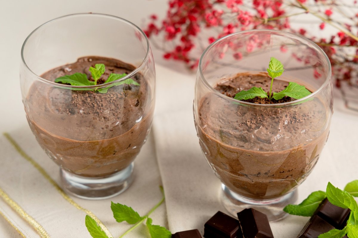 Mousse de chocolate sin huevo en Thermomix