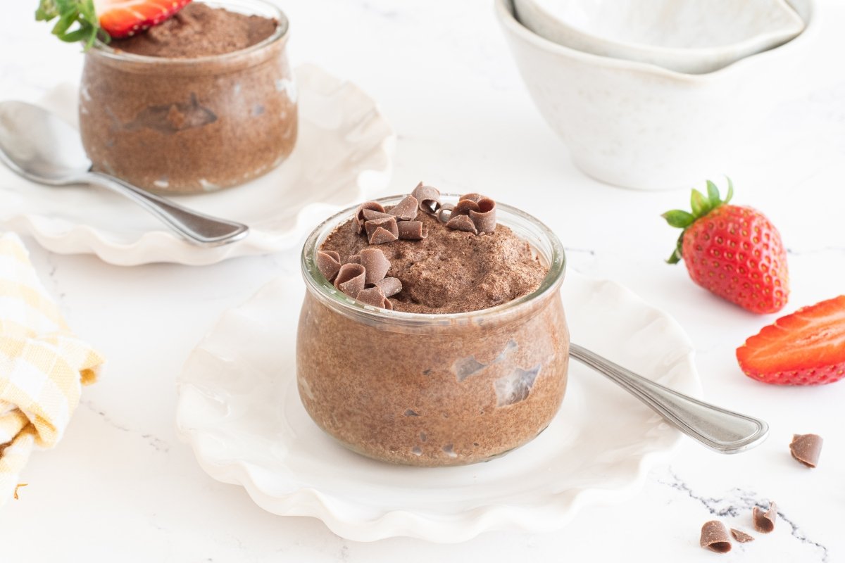 Mousse de chocolate vegana
