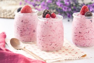 Mousse de frutos rojos