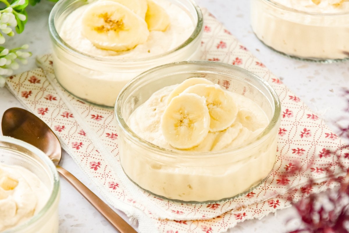 Mousse de plátano casera