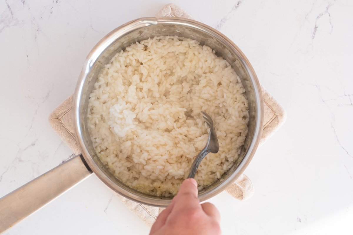 Movemos el arroz del katsu curry