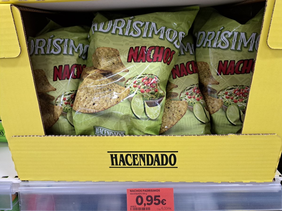 Nachos Padrísimos Hacendado sabor guacamole
