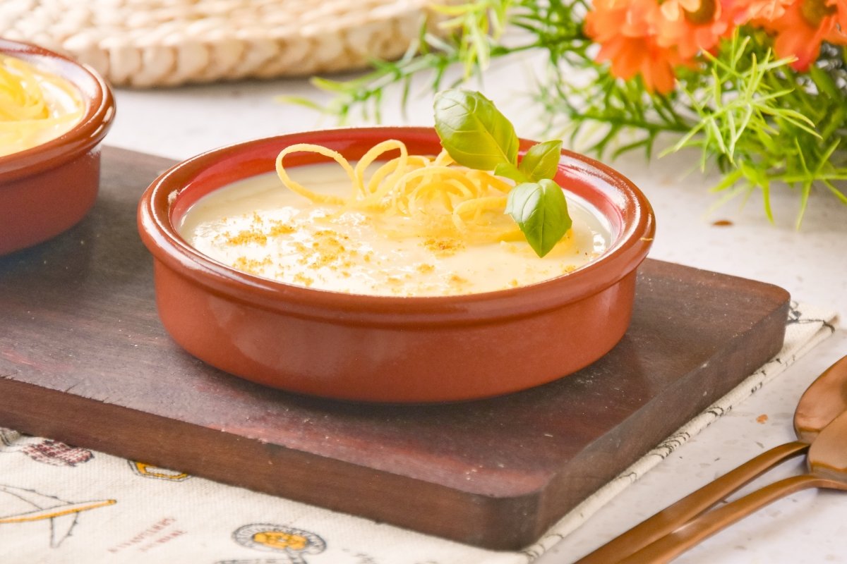 Natillas sin huevo listas para comer