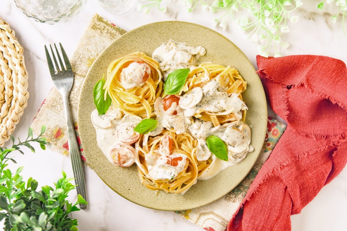 Nidos de pasta con verduras caseros