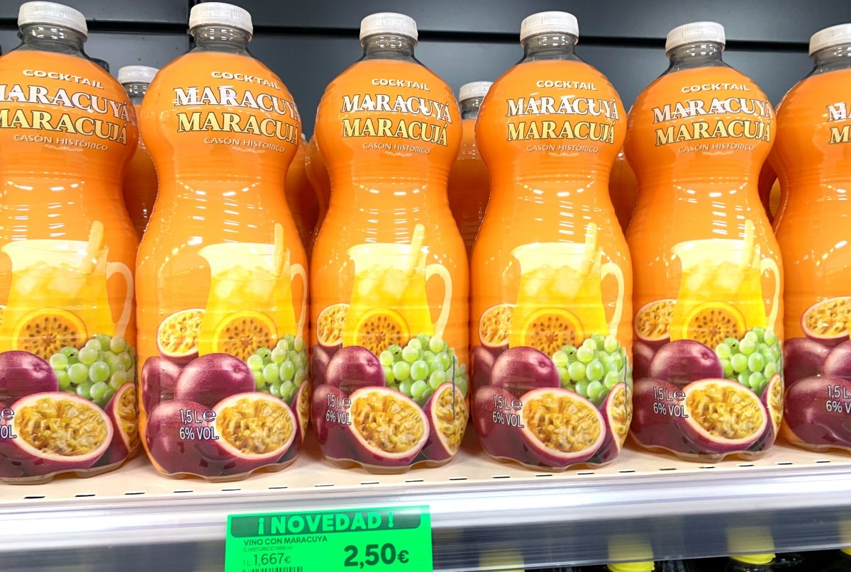 Nueva bebida de vino y maracuyá de Mercadona