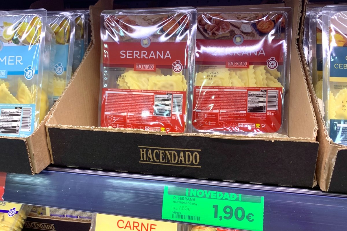 Nueva pasta fresca rellena serrana de Mercadona