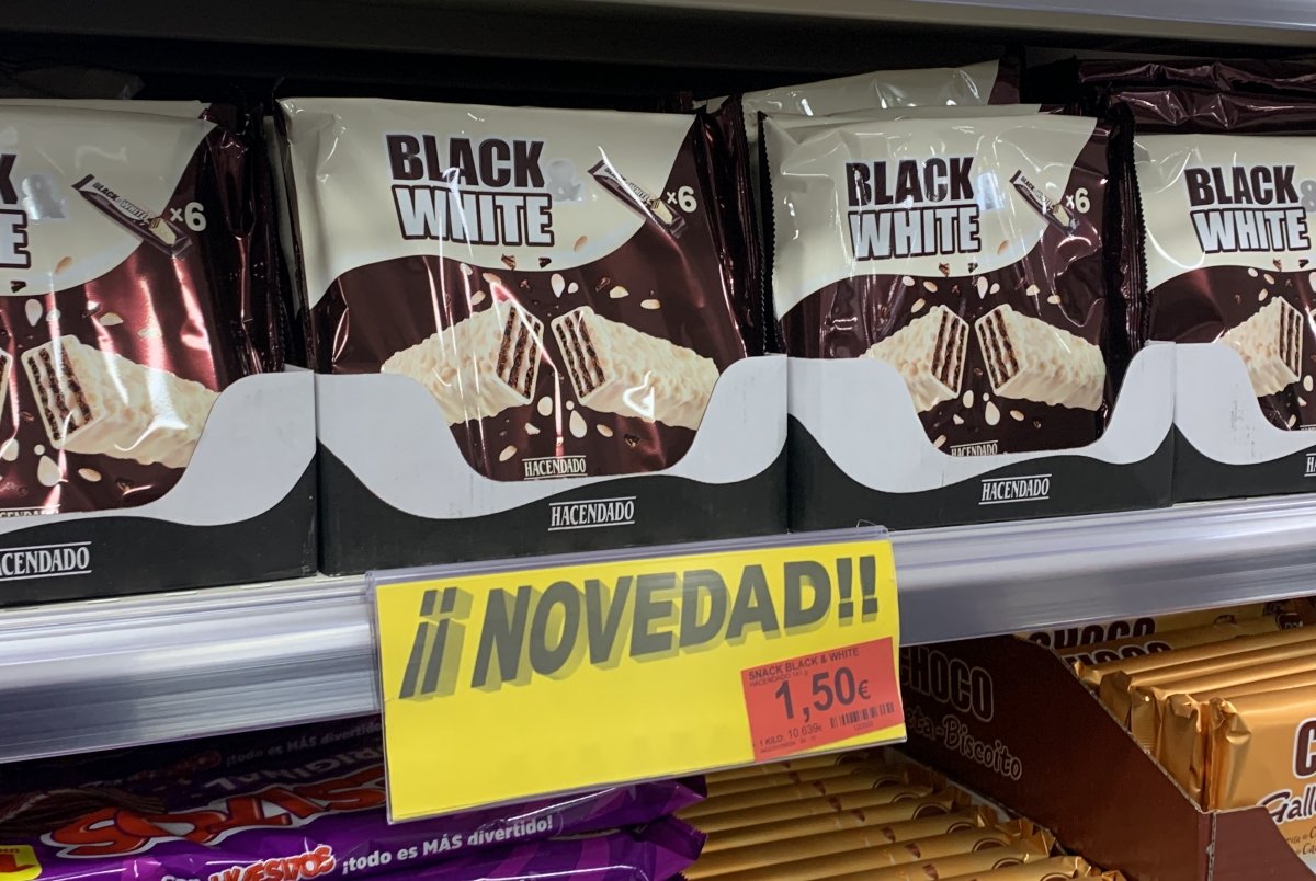 Nuevas barritas blanco y negro de Hacendado