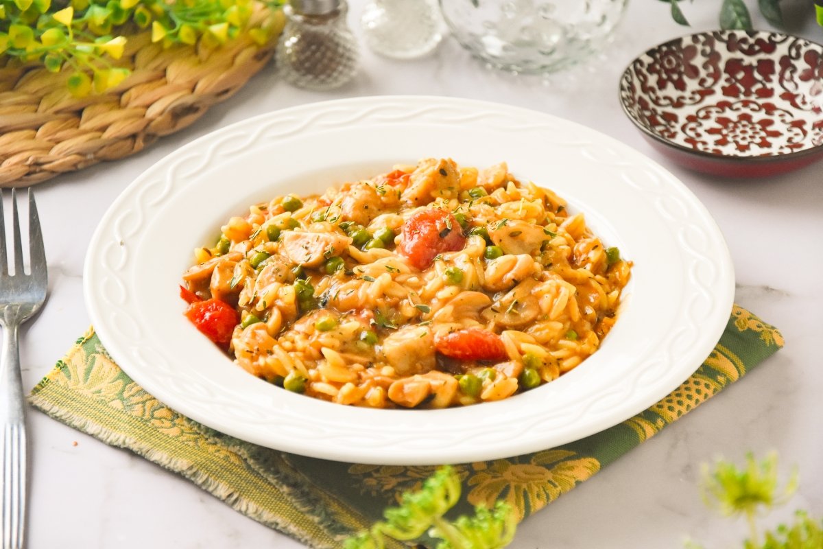 Orzo con verduras casero
