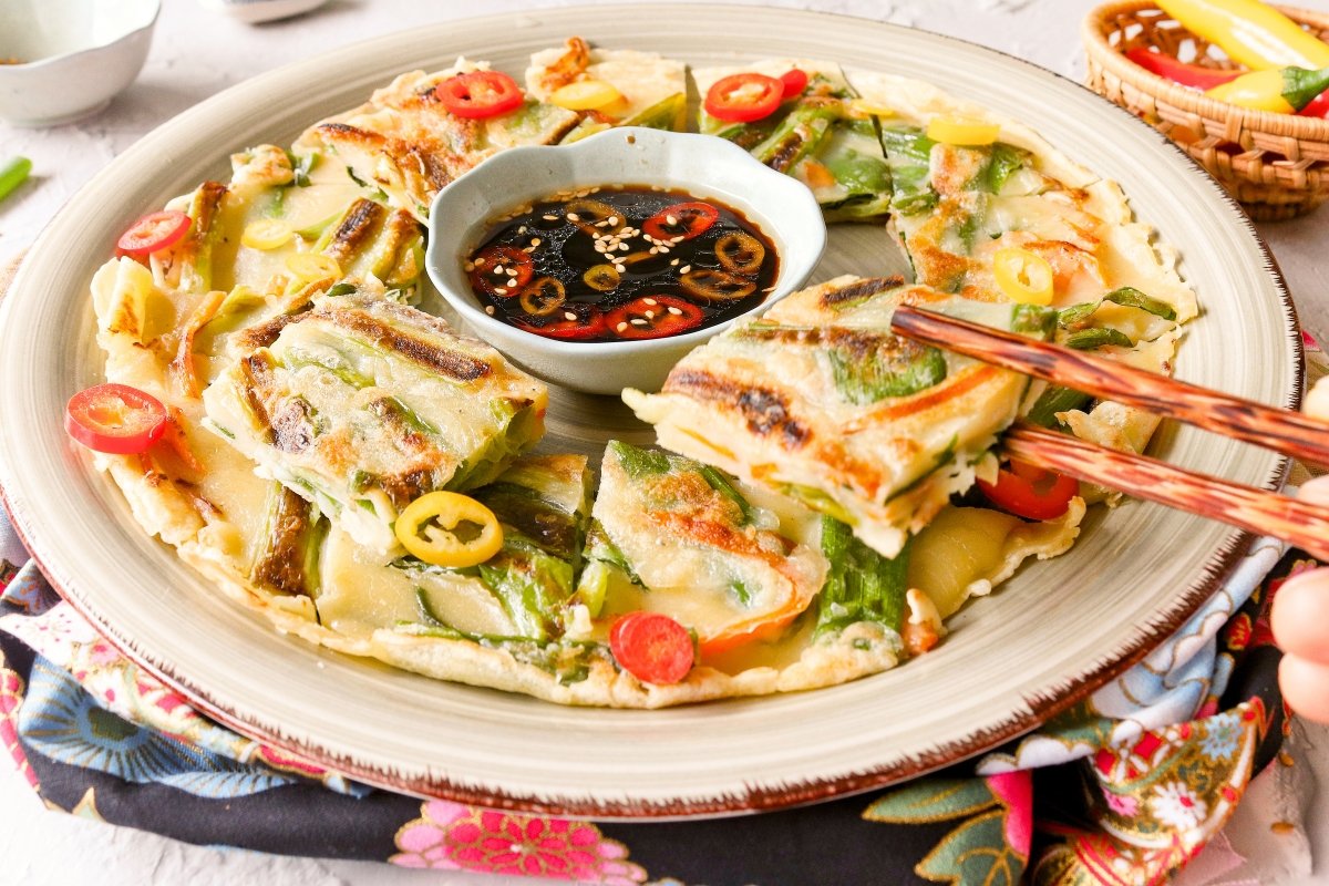 Pajeon con salsa