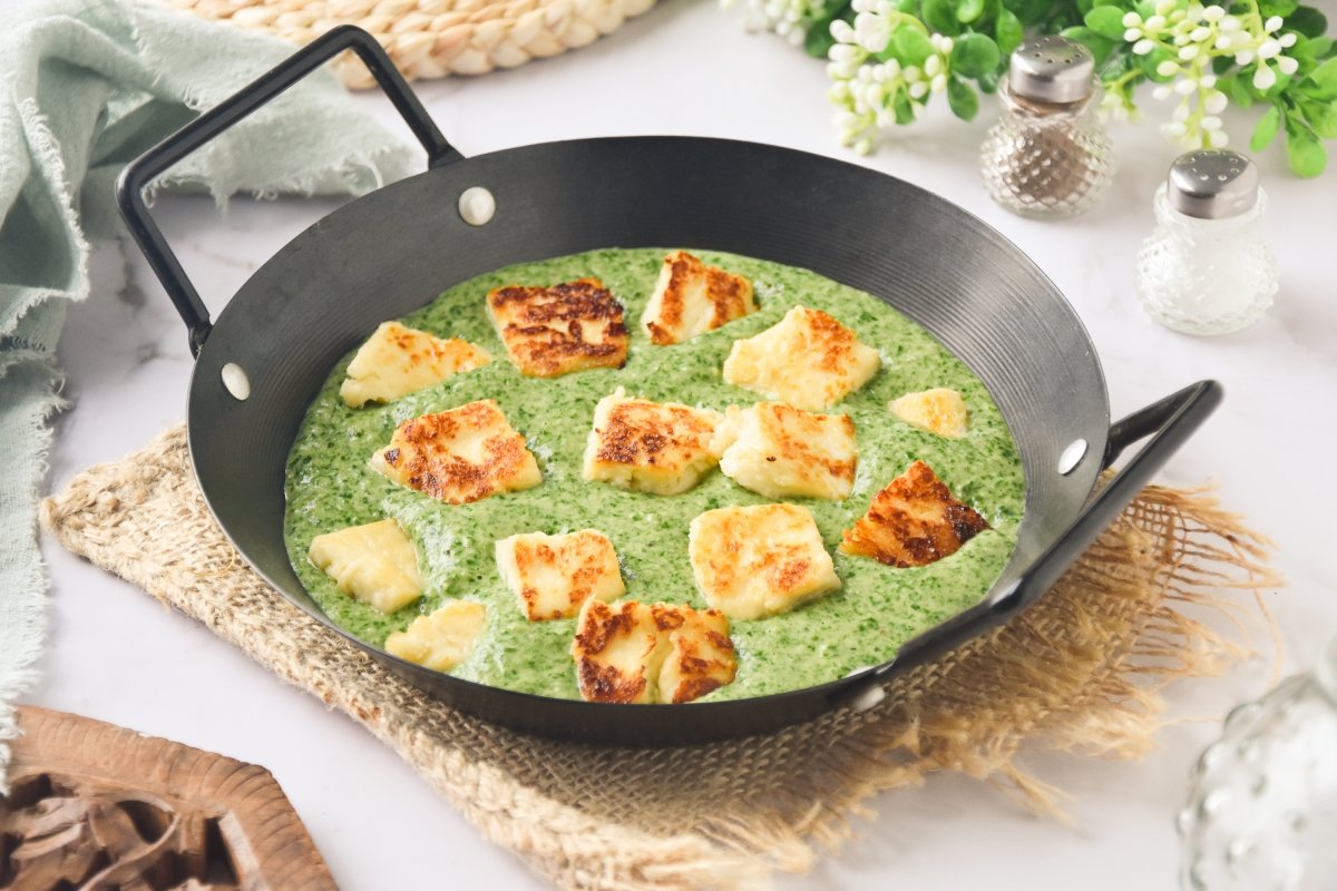 Palak paneer casero