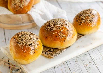 Pan de hamburguesa casero