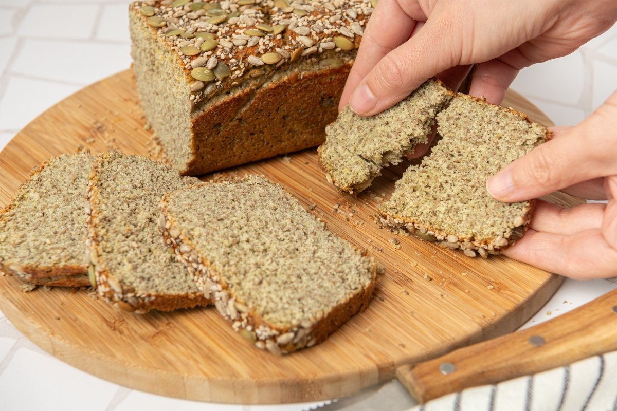 Pan de lentejas de miga densa