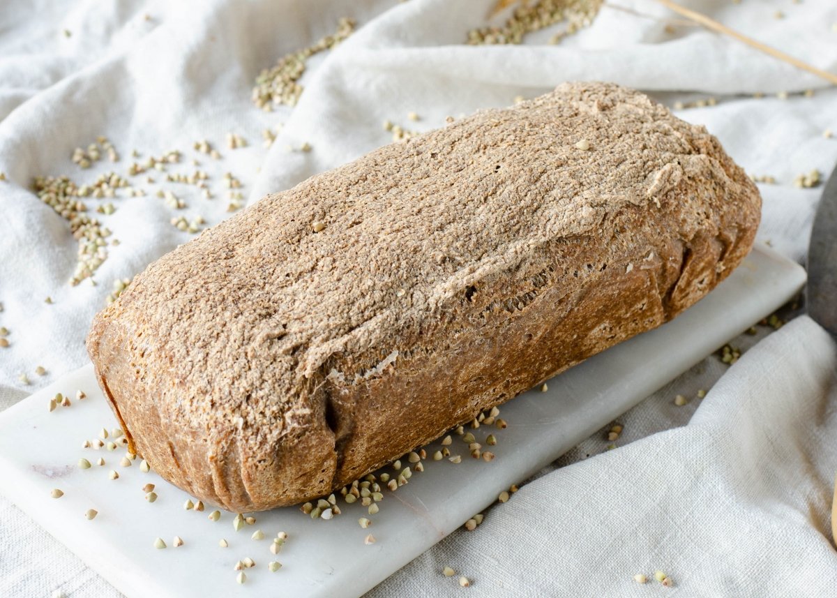 Buckwheat bread made in a mold