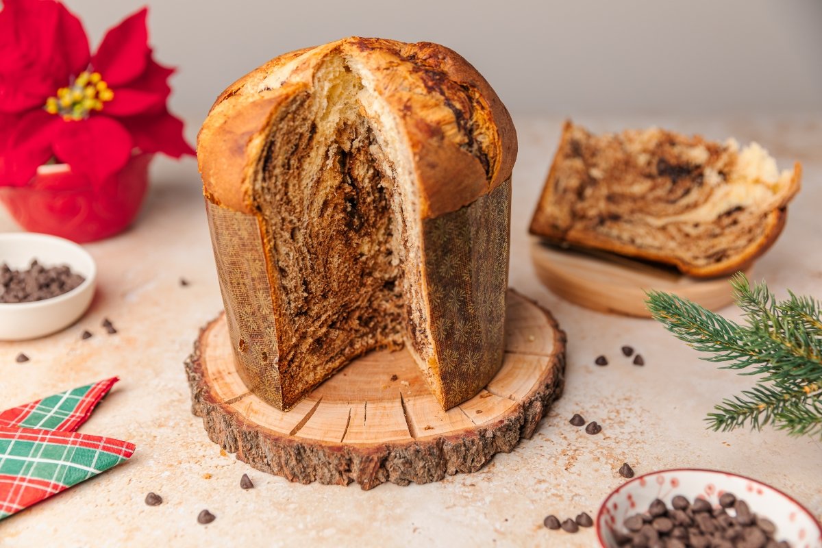 Panettone en Thermomix cortado