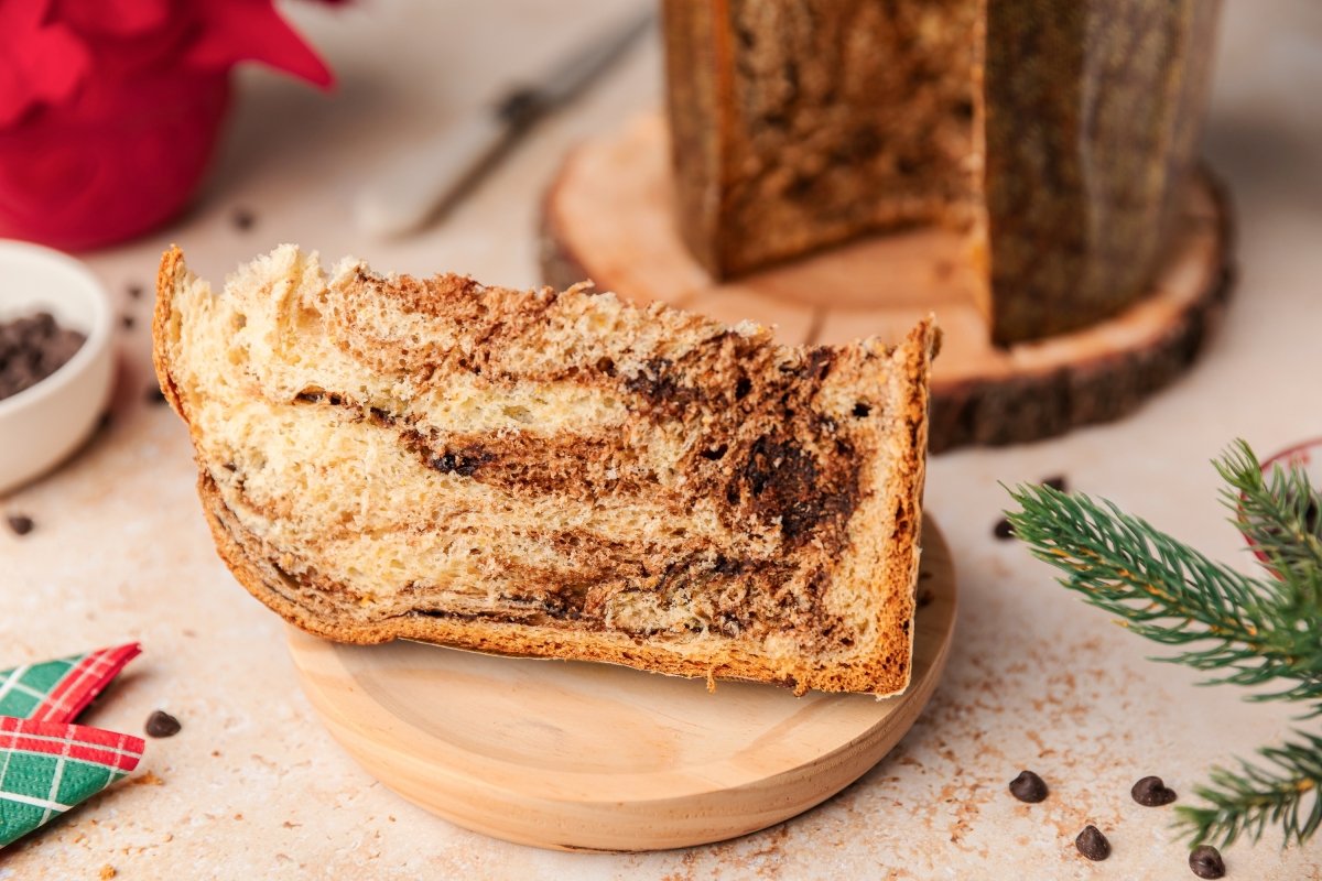 Panettone en Thermomix servido