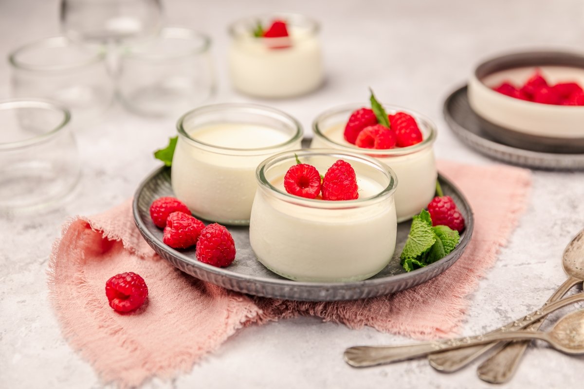 Panna cotta en Thermomix servida