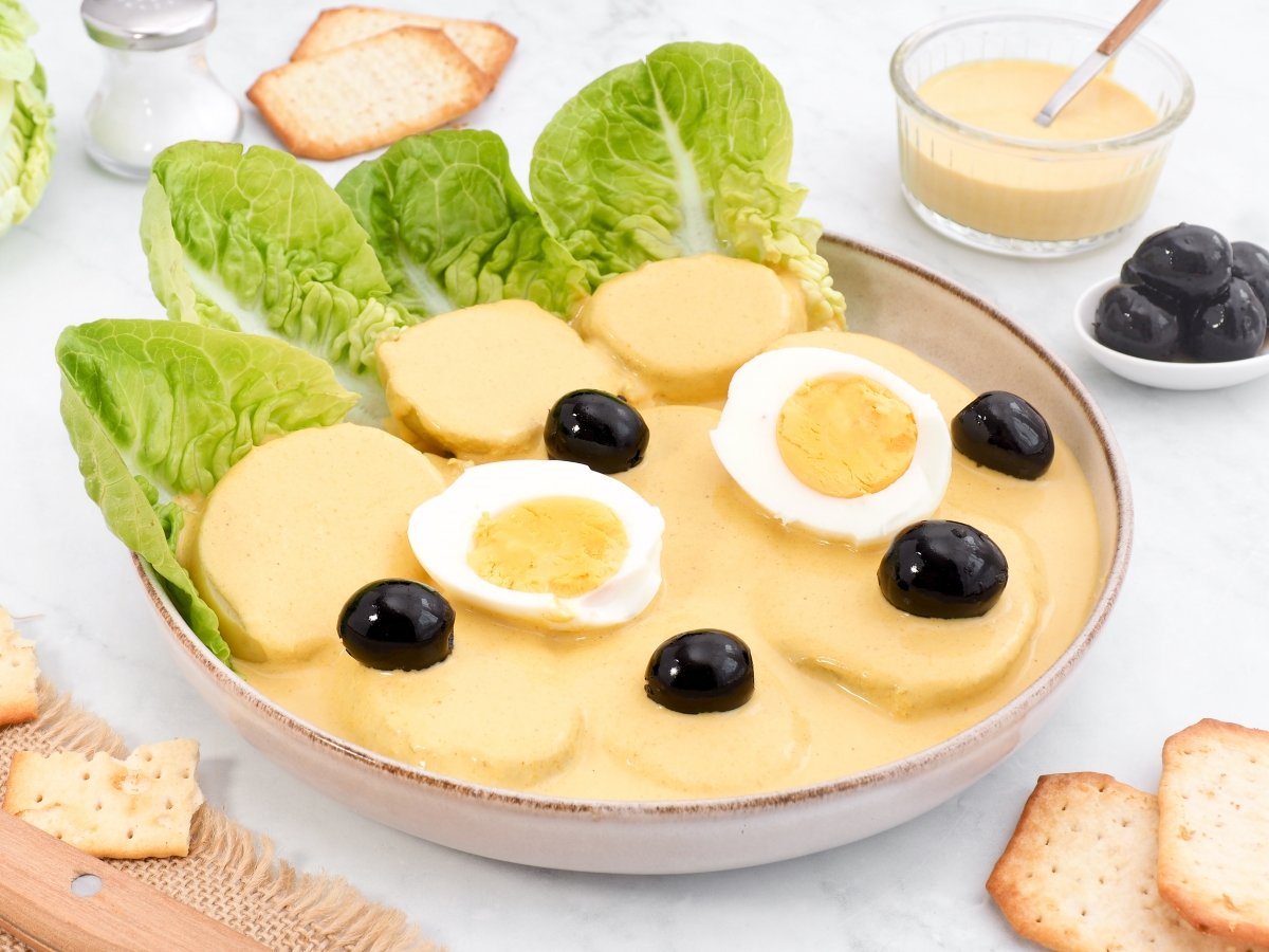 Papa a la huancaína recién hecha