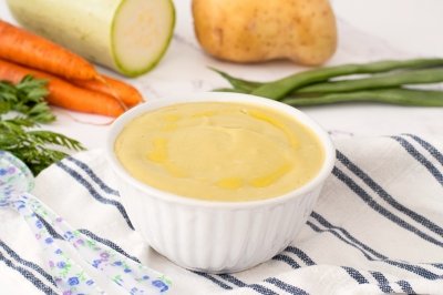 Papilla de pollo y verduras