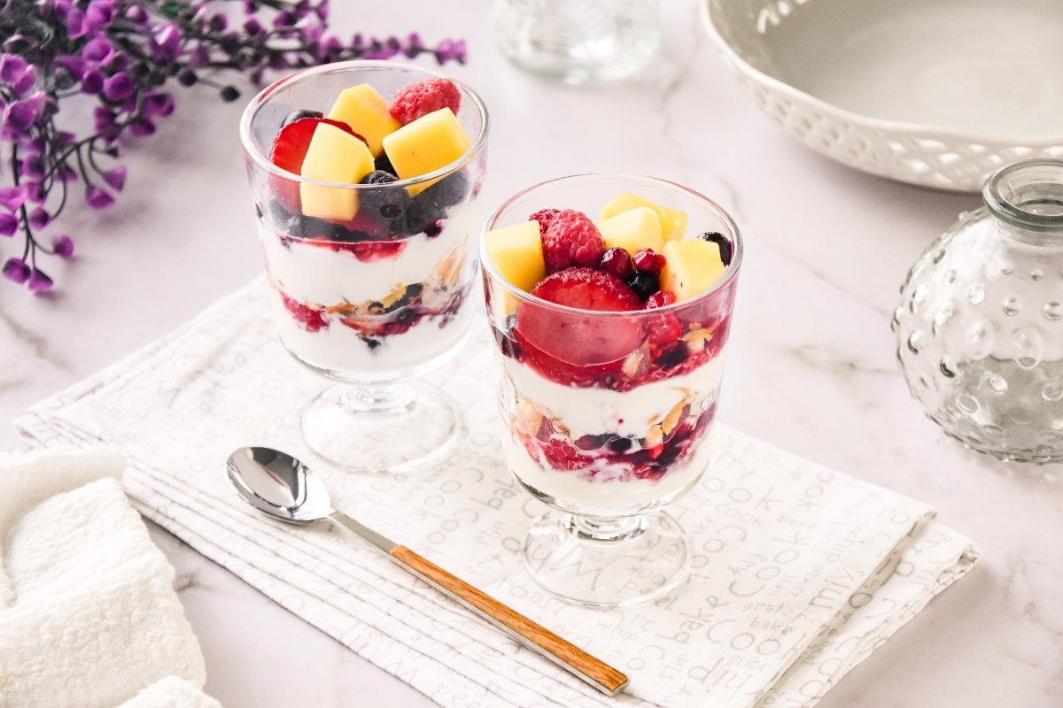 Parfait de yogur casero