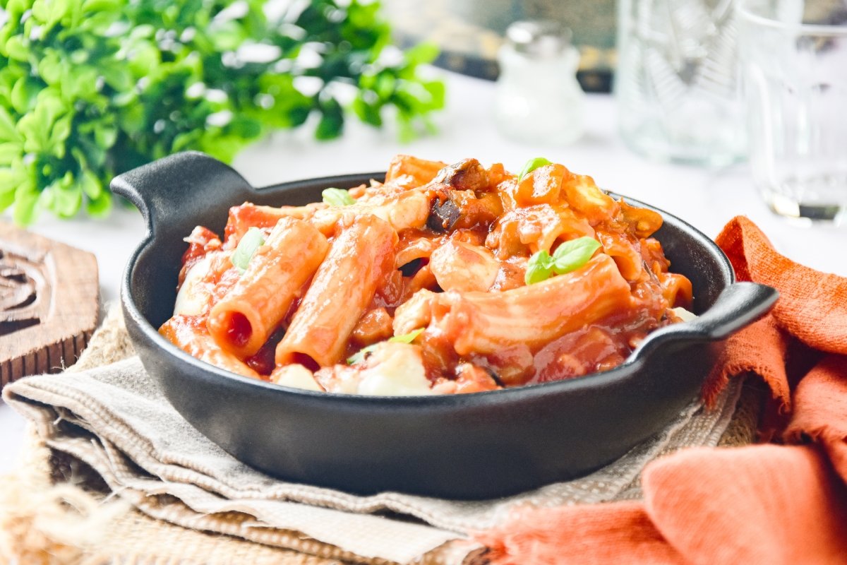Pasta a la siciliana casera