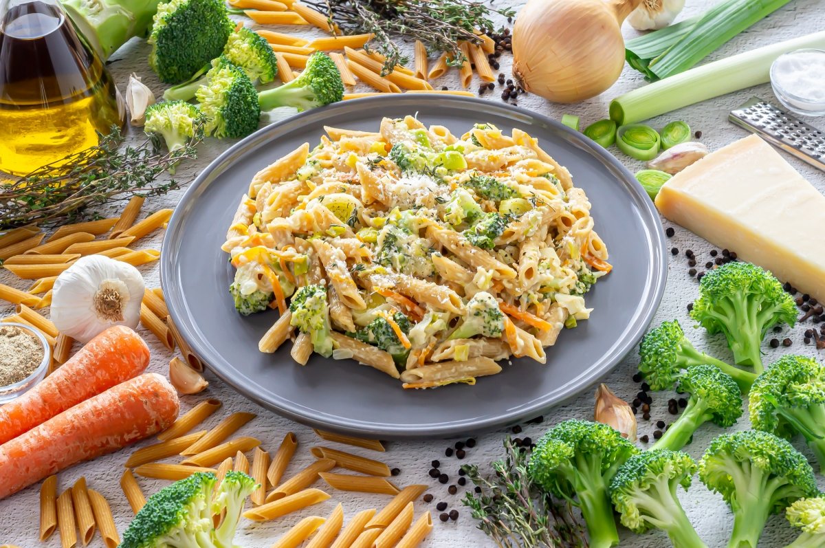 Arriba 49+ imagen recetas de comida con pasta y verduras