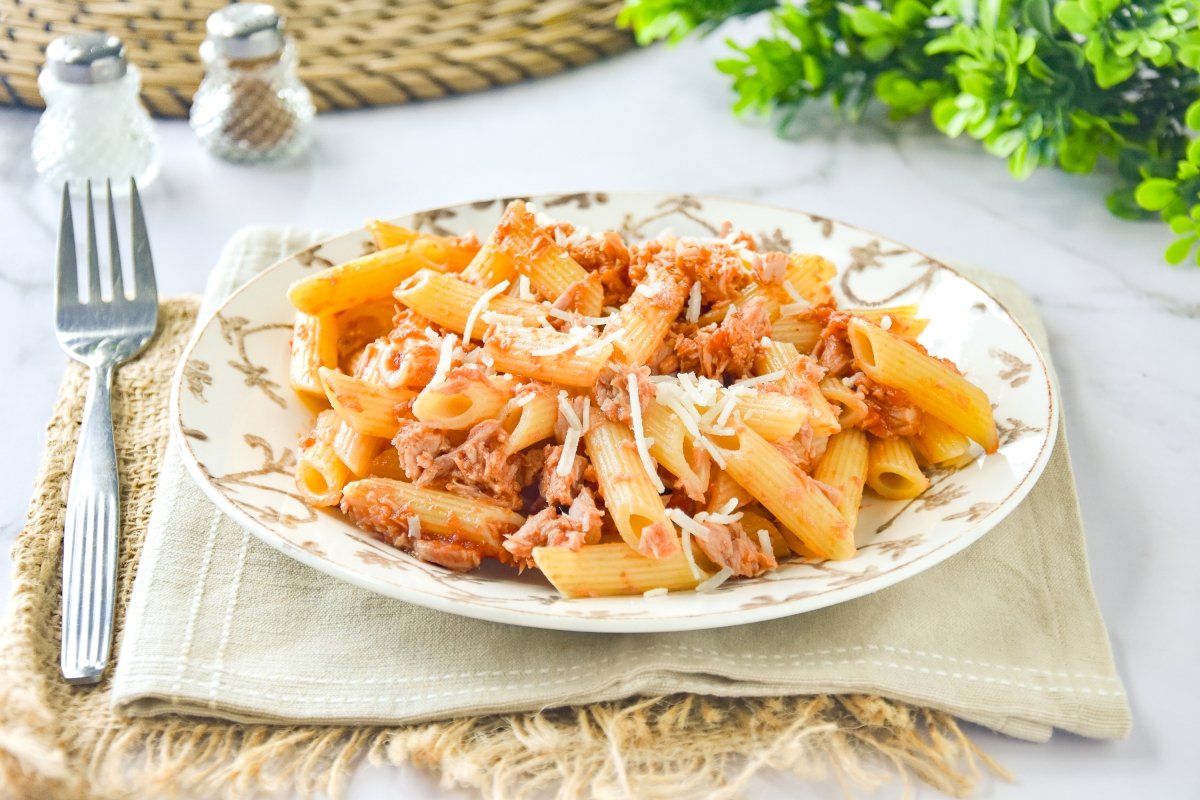 Pasta en el microondas casera