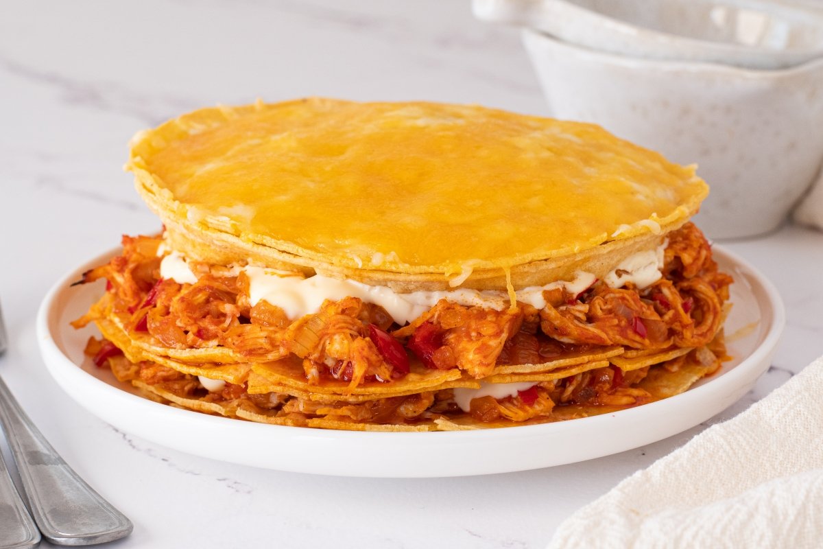 Pastel azteca listo para servir