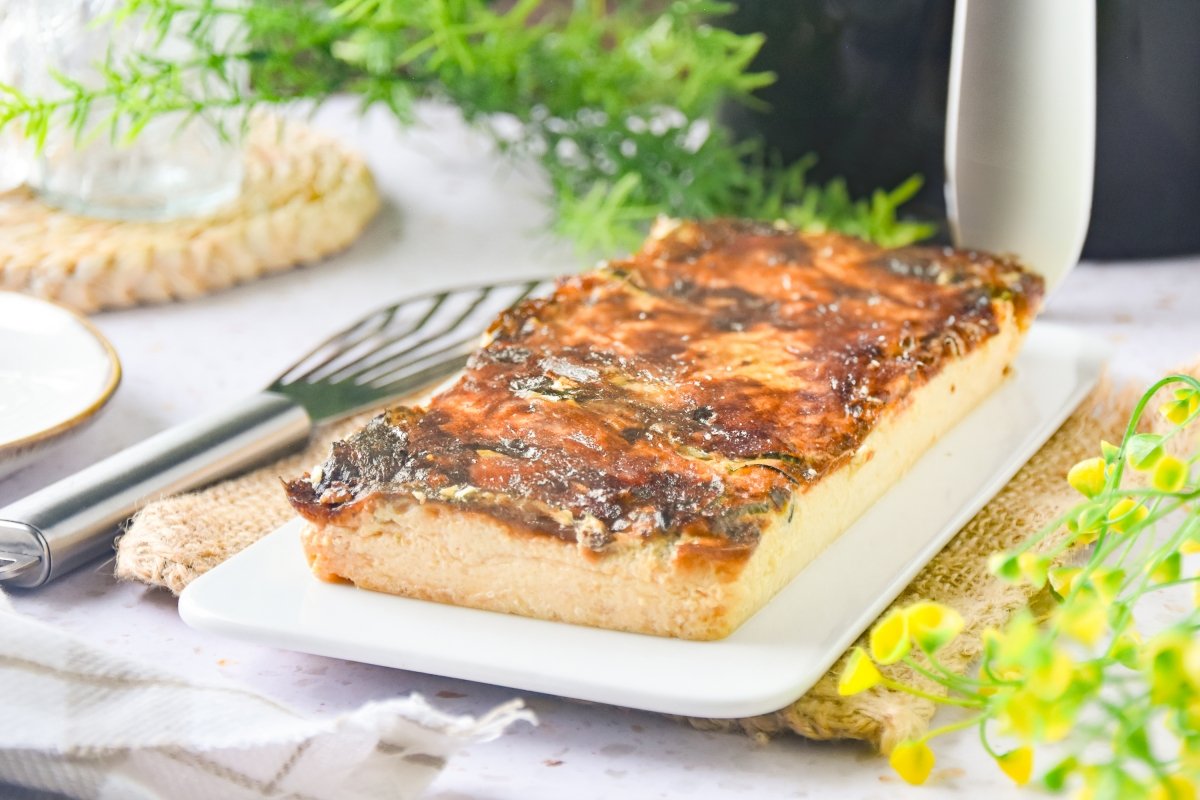 Pastel de calabacín en airfryer
