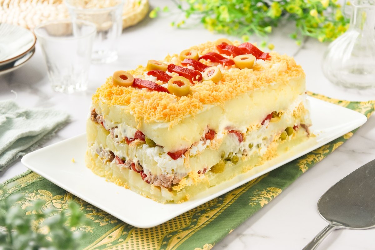 Pastel de patata y atún casero
