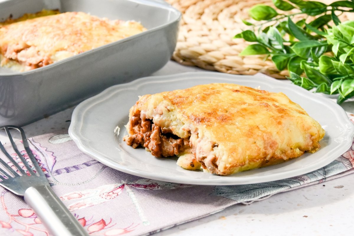 Pastel de patata y pollo casero