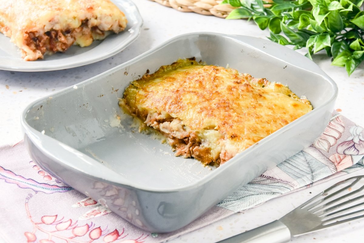 Pastel de patata y pollo