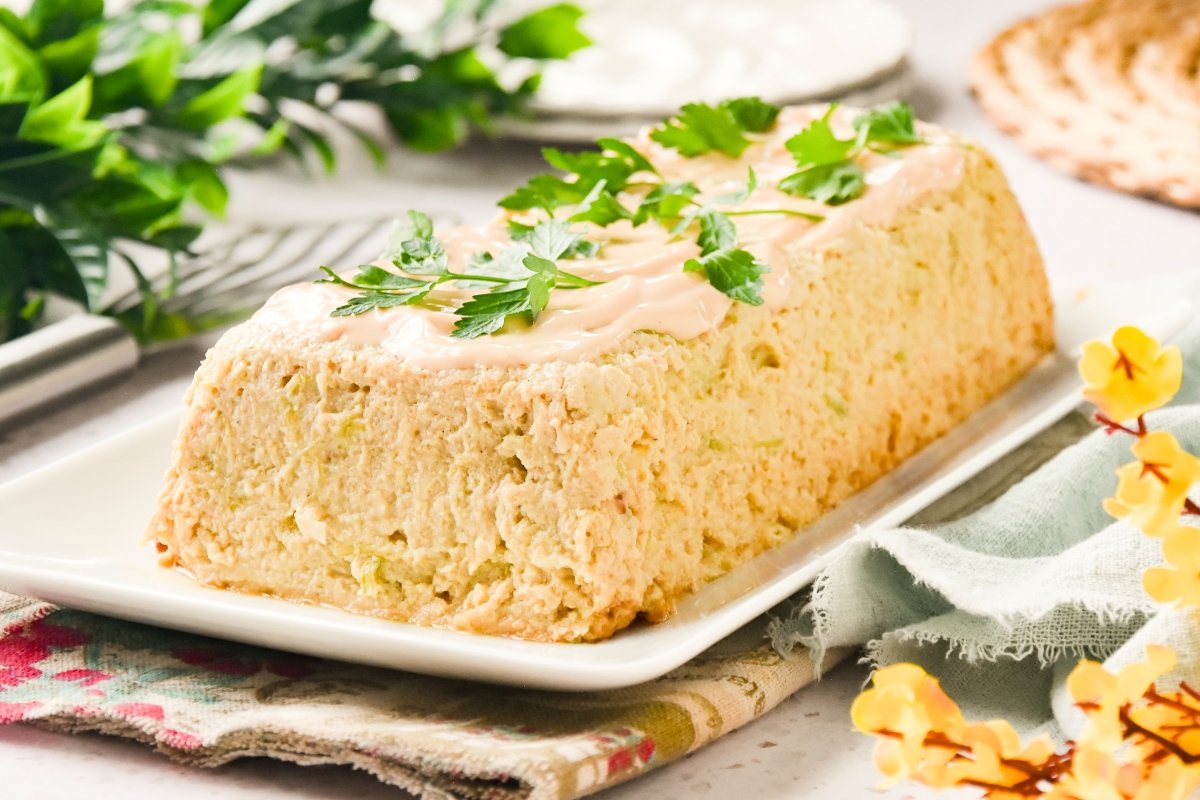 Pastel de puerros listo para comer
