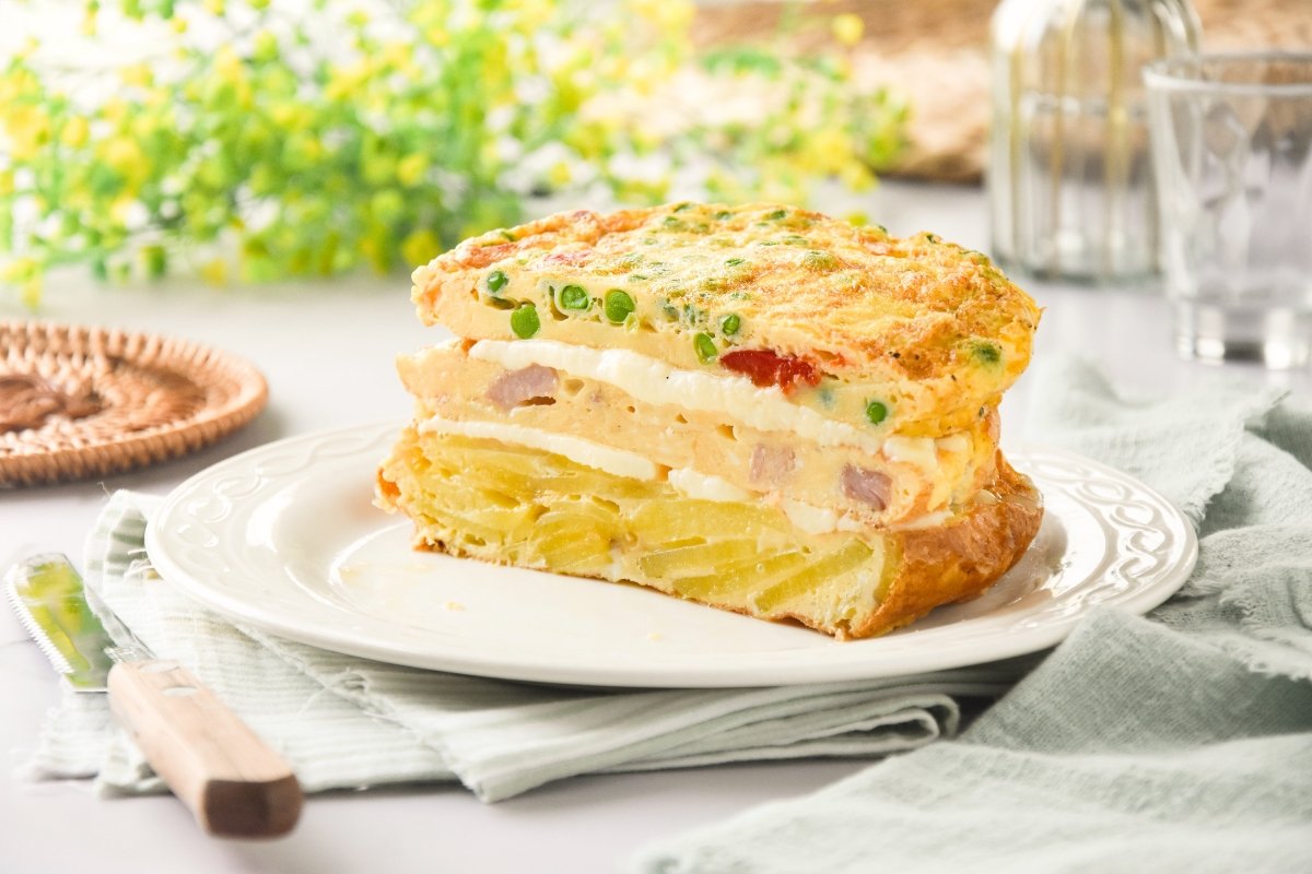 Pastel de tortillas con queso