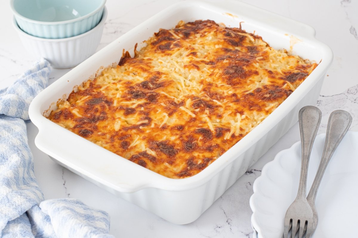 Pastelón de arroz listo para servir