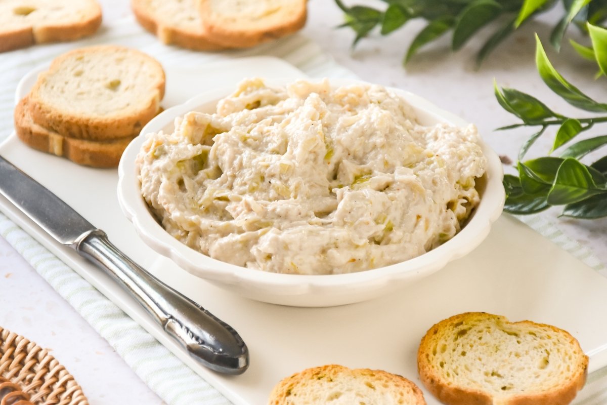 Paté de puerros listo para comer