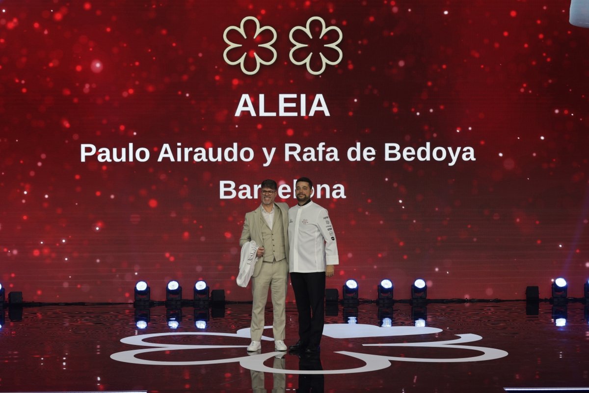 Paulo Airaudo y Rafa de Bedoya en la gala Guía Michelin
