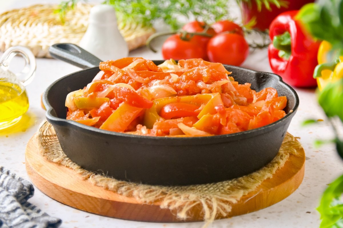Peperonata lista para comer