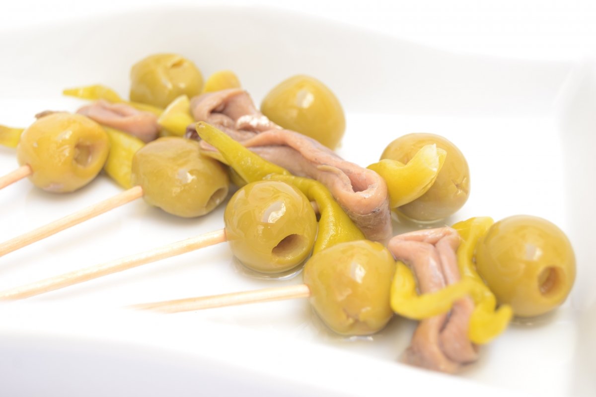 Pincho conocido como gilda de la marca Hacendado