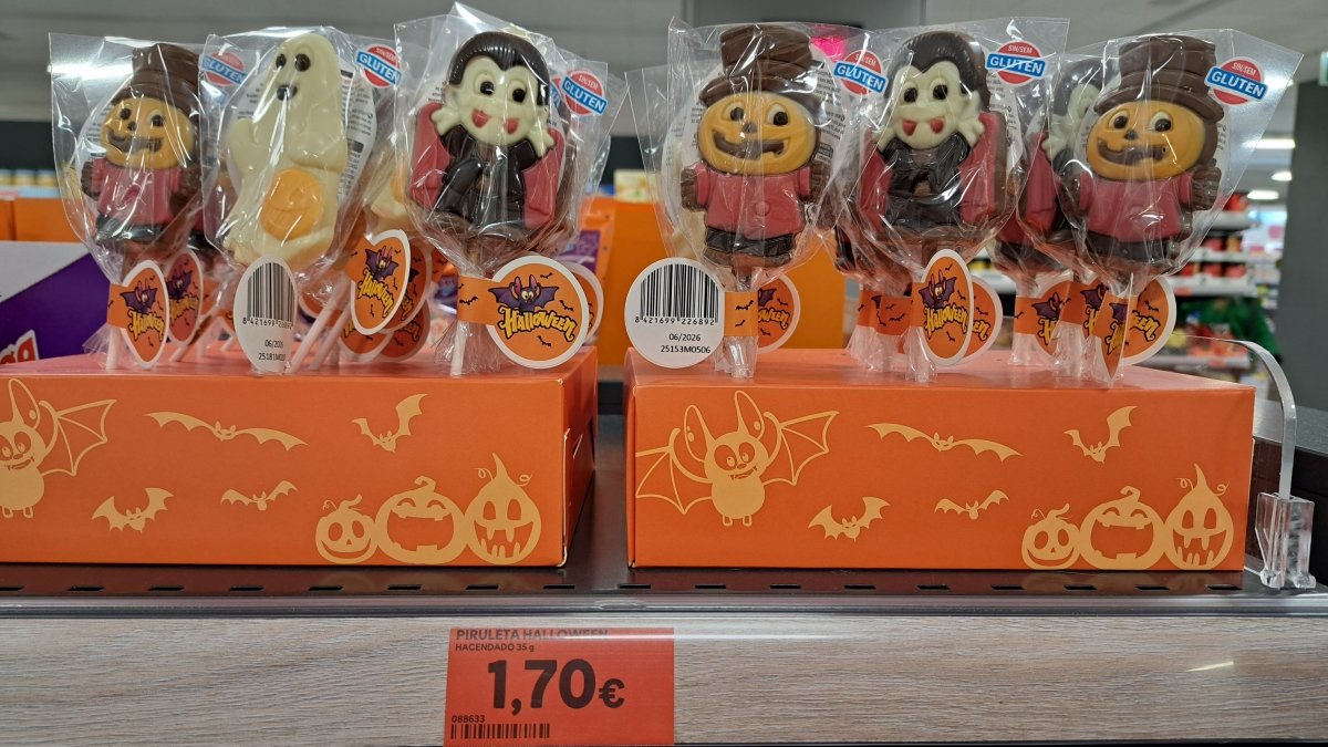 Piruleta de chocolate Halloween Hacendado