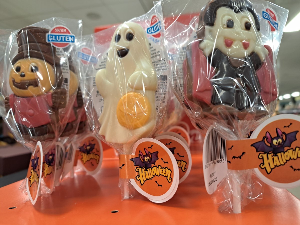 Piruletas de chocolate de Halloween Hacendado