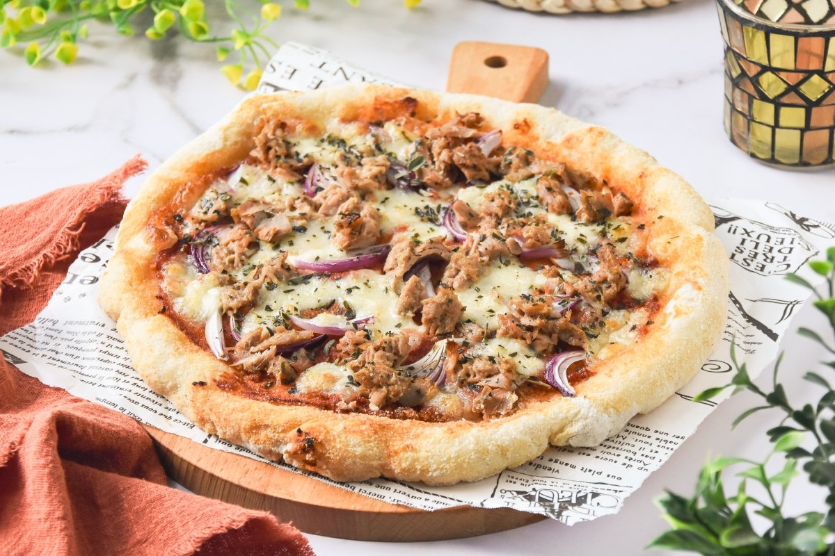 Pizza de atún casera