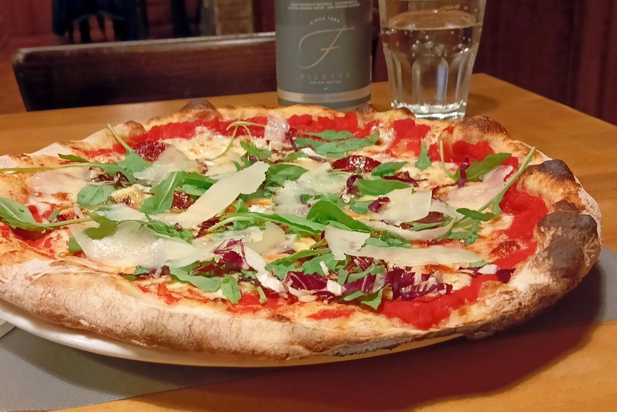 Pizza del restaurante La Briciola en Barcelona